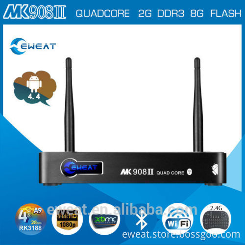 2014 newest MK908II bluetooth mini pc RK3188 2G RAM/8G Flash XBMC double antenna wifi quad core android 4.4.2 smart tv box